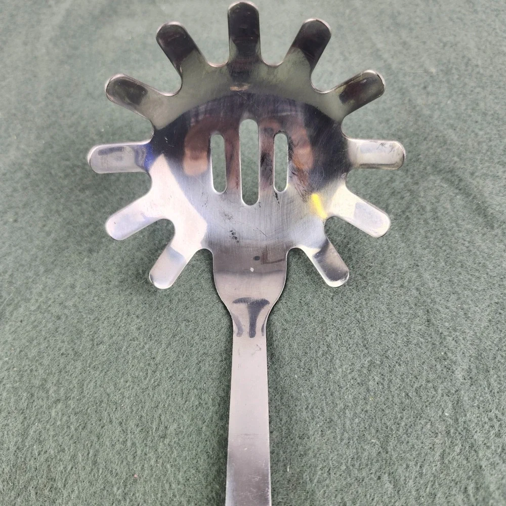 Temptations by Tara Floral Lace Ceramic Stainless Steel Pasta Server Utensil